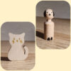 Houten poppetje - KAT - HOND