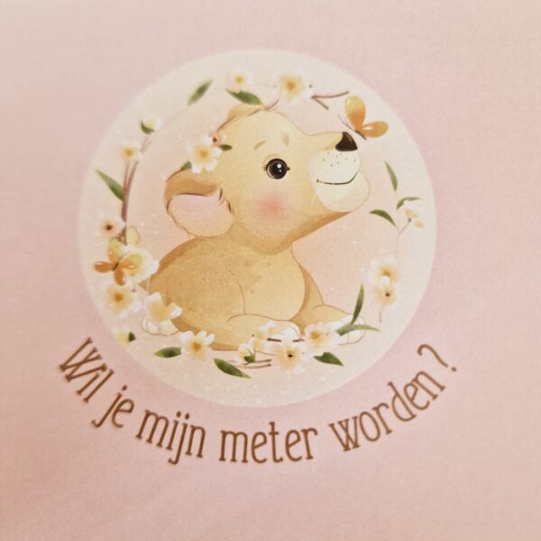 WIL JE MIJN METER ZIJN? - bloem in keramiek - tijgertje - Afbeelding 2