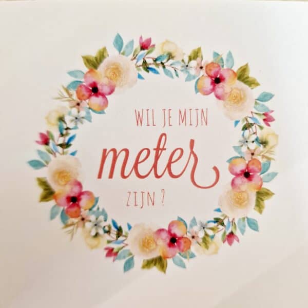 WIL JE MIJN METER ZIJN? - bloem in keramiek - bloemenkrans - Afbeelding 2