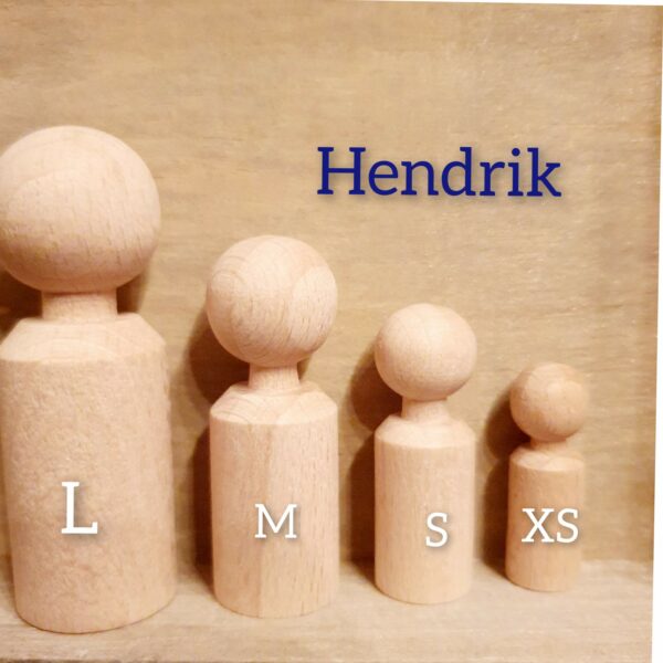Houten poppetje man/jongen ZAND - Afbeelding 2