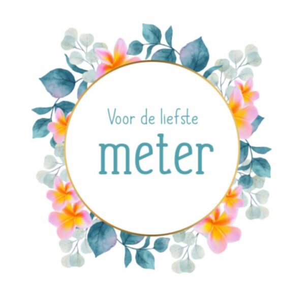 GLAZEN STOLP (10x15) met quote en houten parel met droogbloemetjes - Afbeelding 8