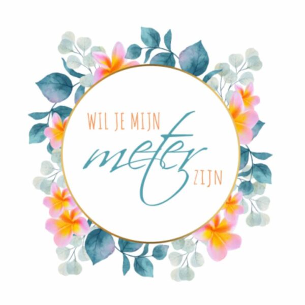 GLAZEN STOLP (10x15) met quote en houten parel met droogbloemetjes - Afbeelding 7
