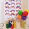 Moodbord met gekleurde ballonnen