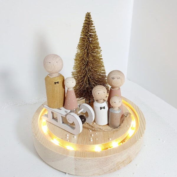 Glazen globe met led 14x22 - Kerst - goud - Afbeelding 3