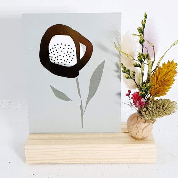 Houten plateau (4x10) met quote en gouden kerstboompje - Afbeelding 4