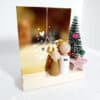 Houten plateau (4x10) met quote en kerstboompje