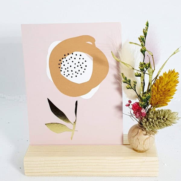 Houten plateau (4x10) met quote en gouden kerstboompje - Afbeelding 3