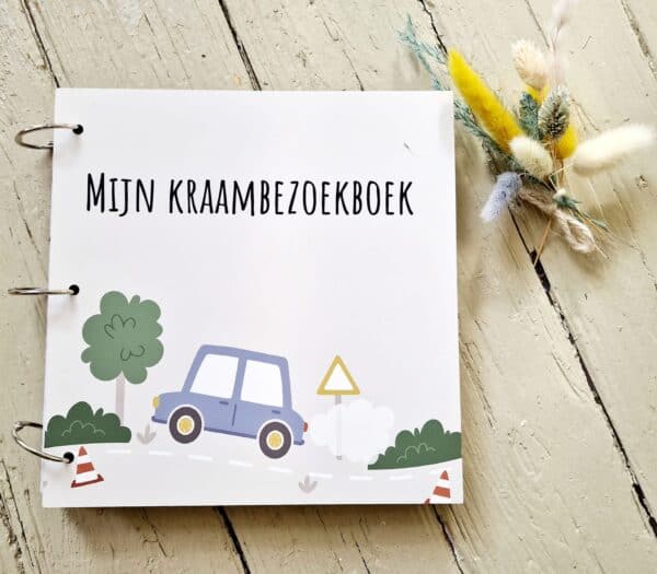 Houten babyboek - Mijn eerste jaar - Auto