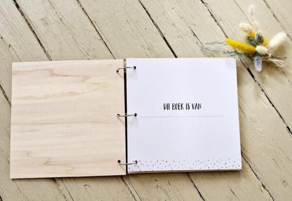 Houten babyboek - Mijn eerste jaar - Auto - Afbeelding 2