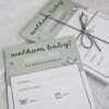 Babyshower invulkaarten GROEN 20 stuks