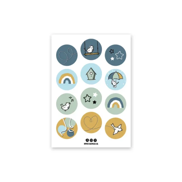 Aftelkalender met stickers - GROEN - Afbeelding 3