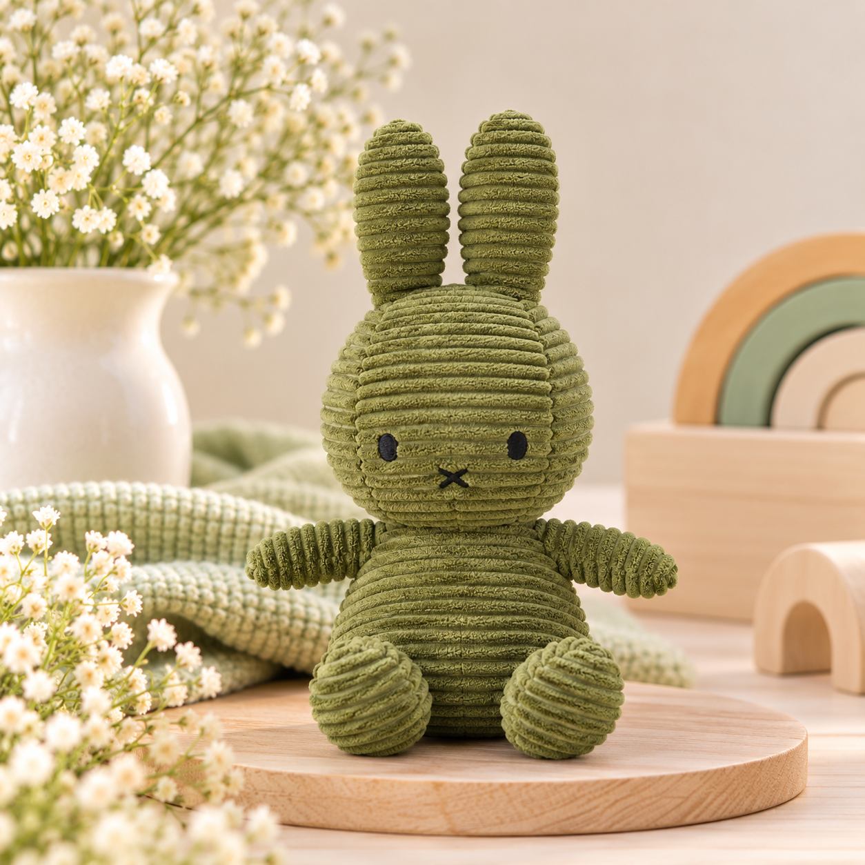 Nijntje - Eco Corduroy - MOSGROEN 23 cm